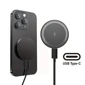 Magnetic Wireless High Speed Charger Pad For Magsafe iPhone 17 16 15 14 13 12 Pro Max AirPods Desktop Type C Magnet Fast Charging Phone Stand