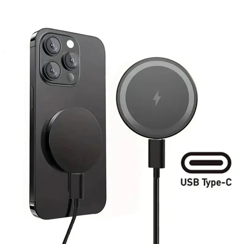 Magnetic Wireless High Speed Charger Pad For Magsafe iPhone 17 16 15 14 13 12 Pro Max AirPods Desktop Type C Magnet Fast Charging Phone Stand