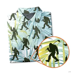 Golf Club Unisex Fit Polo Shirt - Funny Bigfoot Sasquatch Design for Golf Lovers, No-Fade Colors, Wash After Wash, Vintage