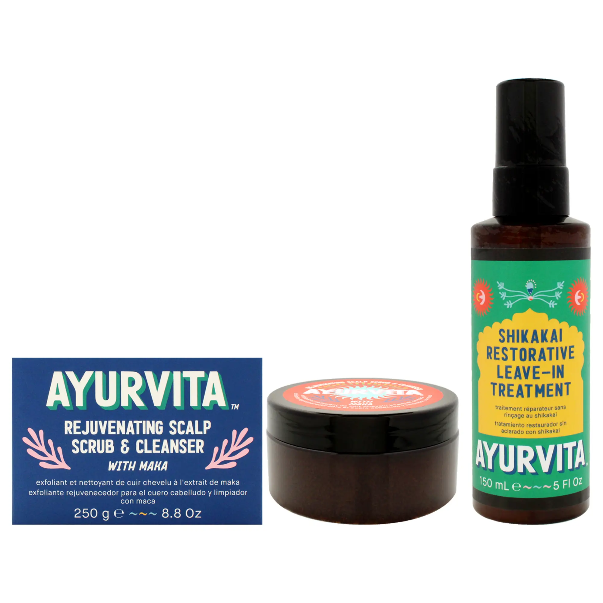 Scalp Soother Duo by Ayurvita for Unisex - 2 Pc Kit 8.8oz Cleanser, 5oz Treatment