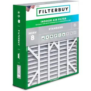 Filterbuy 20x25x6 Air Filter (1-Pack), Pleated MERV 8 Dust Defense HVAC AC Furnace Air Filters for Aprilaire Space-Gard 201 / 2200 / 2250 & Lennox