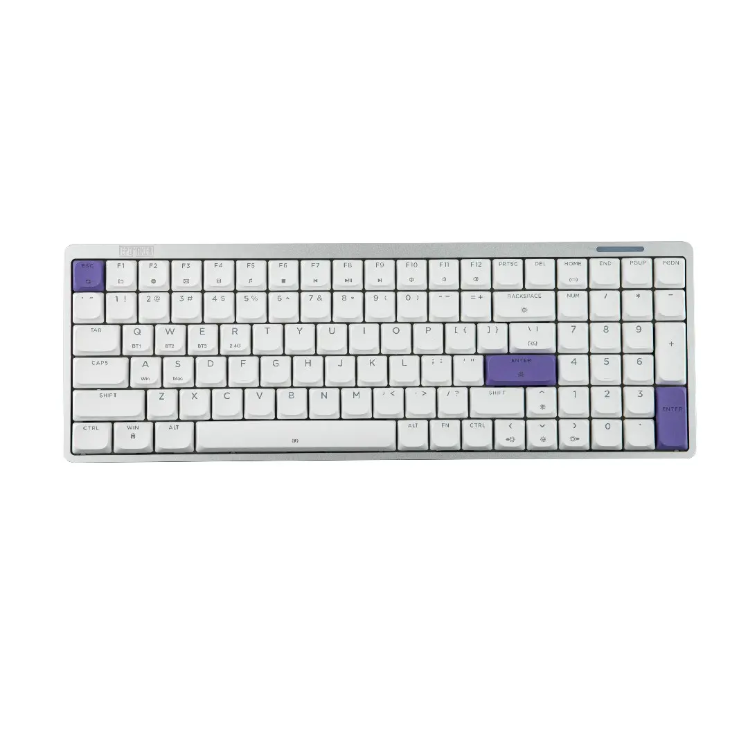 EPOMAKER Luma100 Wireless 96% Mechanical Keyboard QMK/VIA & CNC Metal Transparent PC Keycap Thocky Hot-Swappable Kailh Linear Switch Tri-Mode 2.4Ghz/BT/USB keyboards for gaming creamy keyboard dealsforyoudays