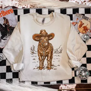 Vintage Cowboy Calf Sweatshirt, western clothing, western tops, punchy western wear, western outfits for women, western cowgirl stuff, country girl stuff clothing, graphic tees women, sweatshirts for women, western for women country girl clothes