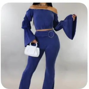 The Favorite Reward Pant Set in blue offers a stylish design paired with a comfortable fit, perfect for lounging or casual outings. This 2-piece set combines practicality and style in one effortlessly chic look.The Favorite Reward Pant Set in blue offers