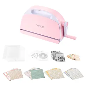 VEVOR Manual Die Cutting and Embossing Machine, 9" Opening, Portable Die Cut Machine Set with Cutting Dies, Embossing Folders, Paper Sheets, Cutting Plates, for Scrapbooking, Card Making, Crafting