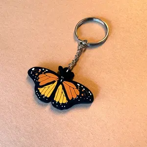 Monarch Butterfly Keychain, Butterfly Keyring, mexican keychain, mexican gifts, monarch, Butterfly, mexican, llaveros, keychains, mexico, keyring