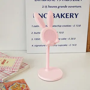 2PCS Bunny Desktop Mobile Phone Holder Tablet Universal Telescopic Holder Can Be Lifted and Adjusted for Lazy Artifact