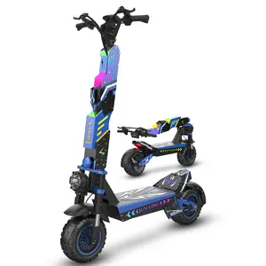 JL80 Electric Scooter for Adults, 6000W Dual Motor, 43 Mph Top Speed, 52 Miles Max Range, 60V/30AH Battery, Dual Suspension Hydraulic Braking System, Foldable e-Scooter with Speaker