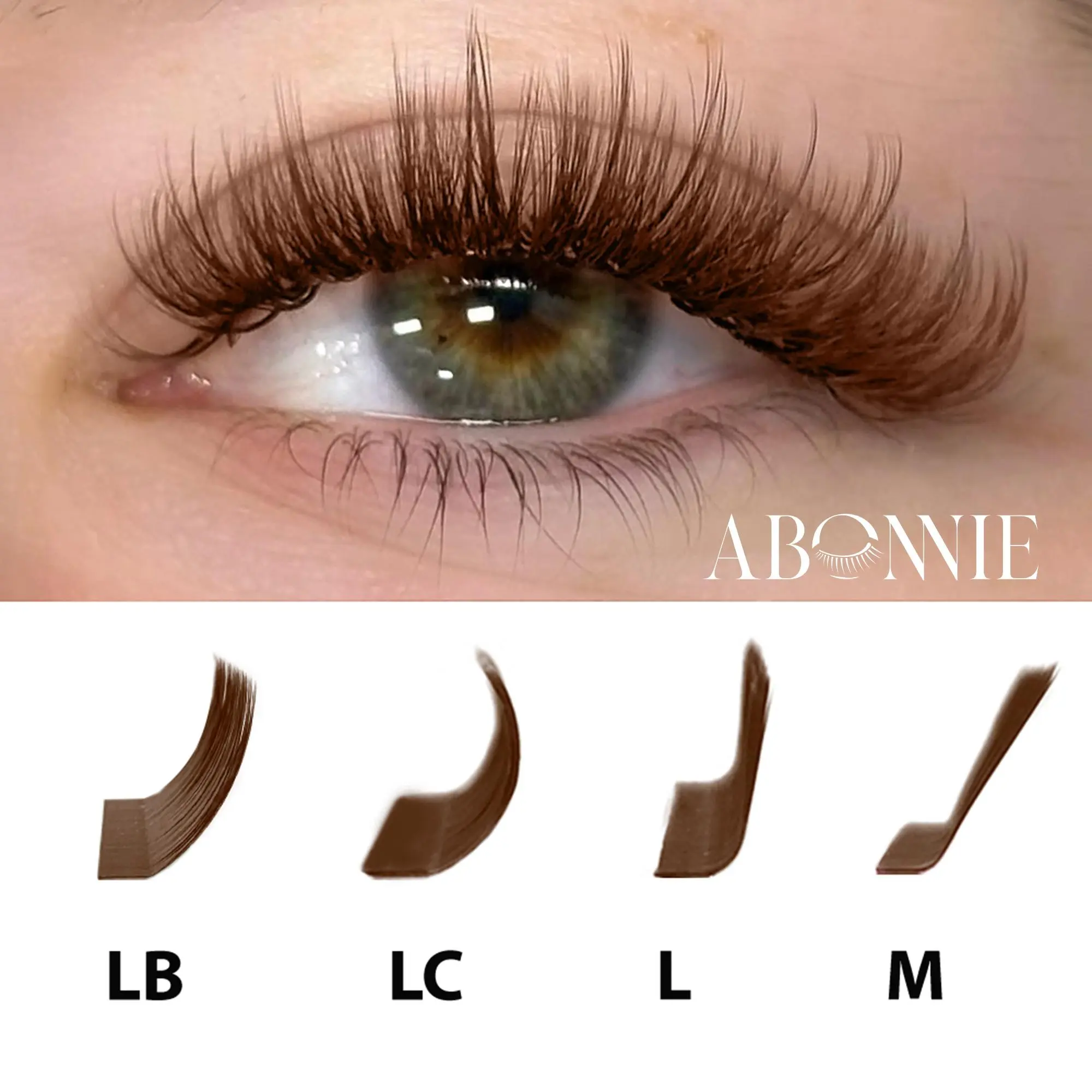 ABONNIE Classical Cocoa Brown Eyelash Extensions LC LB M L Curl Soft Natural Cashmere Brown Colorful Individual Mink Lashes 2026 New