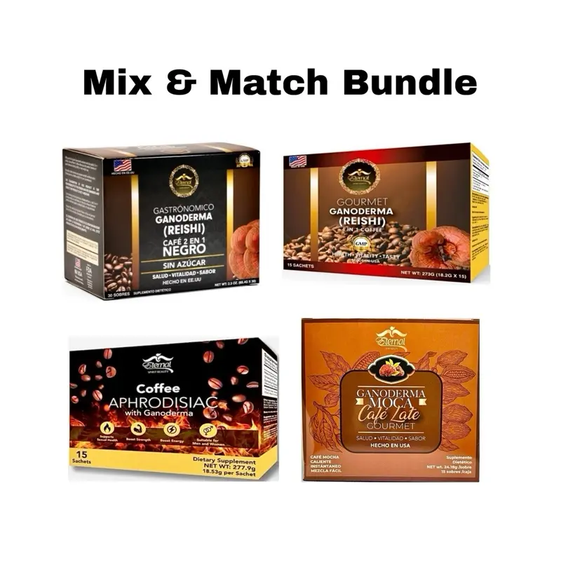 Mix & Match Reishi Ganoderma 4 in 1 coffee Bundle Wellness