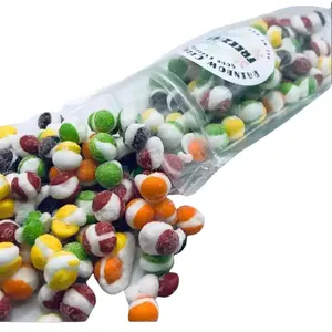 Super Sour Rainbow Crunchies Candy Sweet - Extreme Sour Snack Bonbon with Intense Flavors & Textures for Sour Candy Enthusiasts US