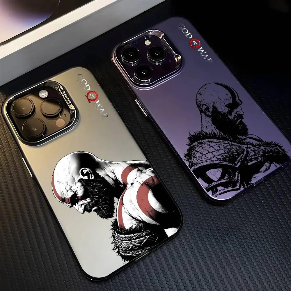 Hot God Of W-War Game Phone Cases For iPhone 17 Promax Pro Air 16 Plus 15 14 13 12 11 Multicolor IMD Matte Laser Aurora Funda Cover