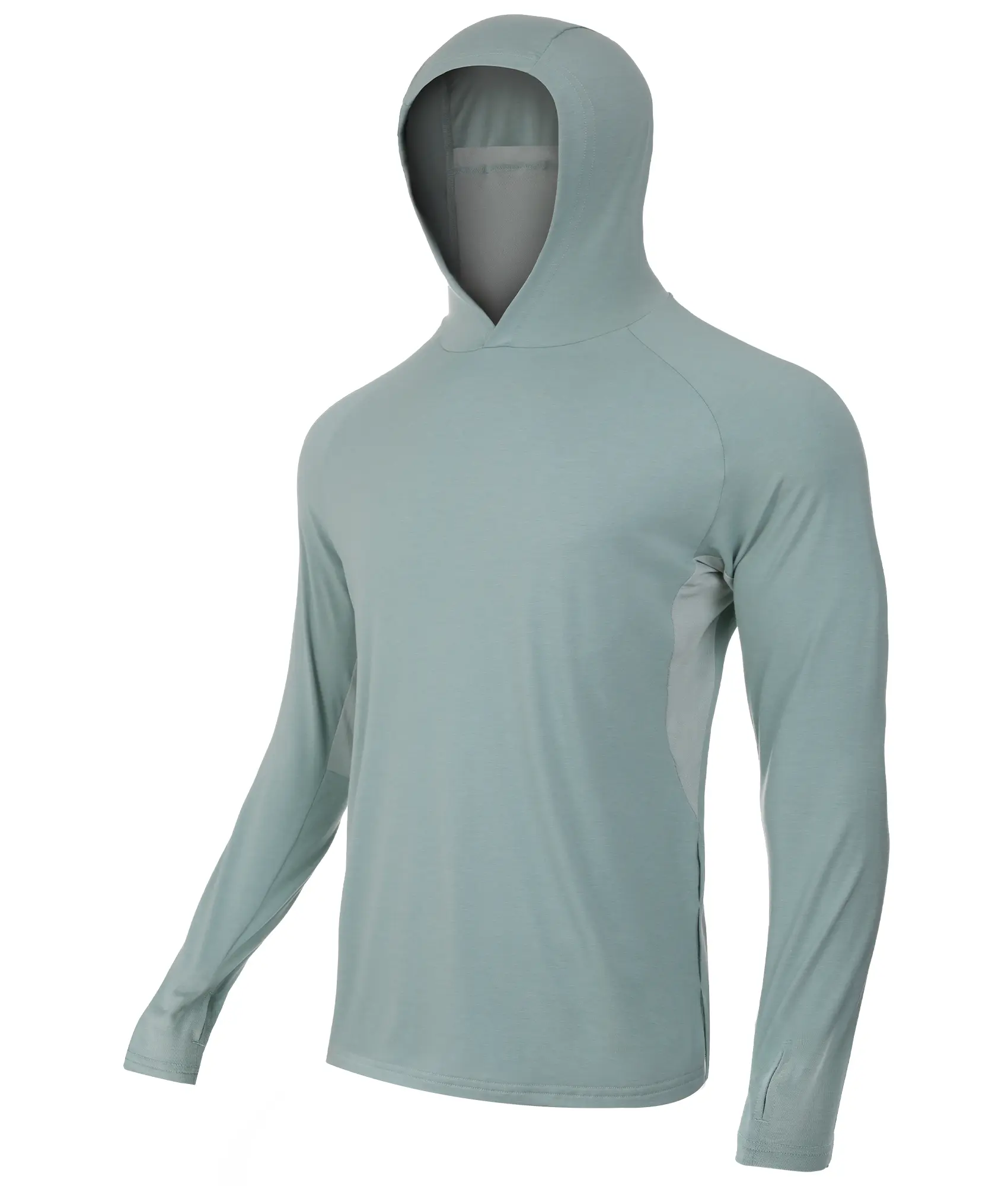 BAMBOO COOL Men's UPF50+ Longsleeves Hoodie - Soft Breathable 4-Way Stretch Fabric, Athletic Top for Fishing, Golf - Mens Outdoor Clothes, Sun Protection Athleisure Street Fit