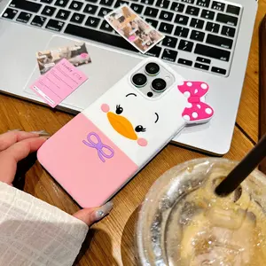 Cute Cartoon Duck Phone Case Shockproof Protective Cover for iPhone 13 14 15 16 Pro Max