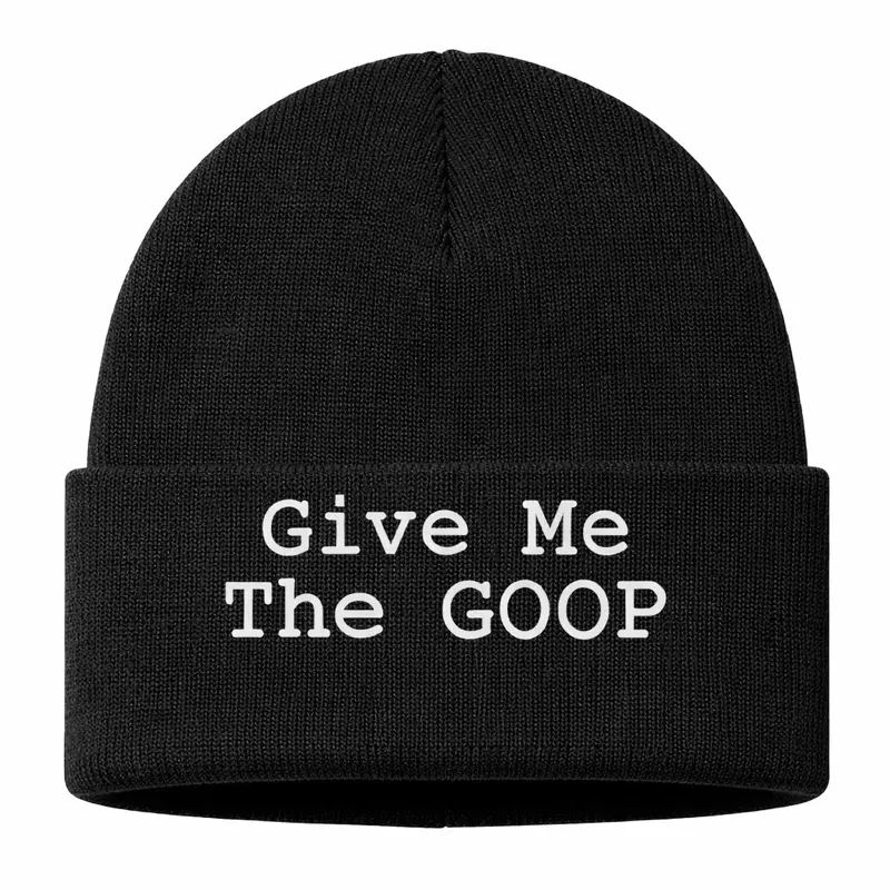 2025 ARC Give Me The GOOP Black Knit Beanie Hat for Men Women