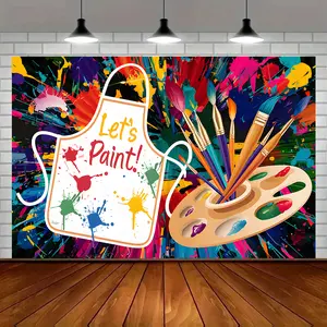 Abstract Art Tapestry Color Splash Backdrop Modern Paint Theme Wall Hanging Photography Background Artistic Decor for Living Room Bedroom Indoor Outdoor Party Decoration