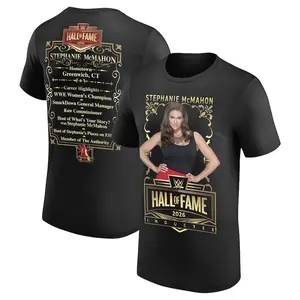 Men's Black Stephanie McMahon WWE Hall of Fame 2026 T-Shirt