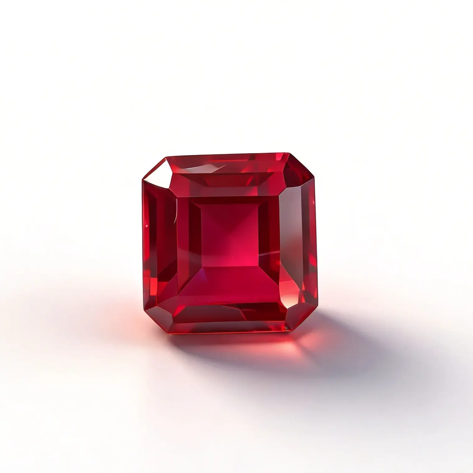 Lab-Grown Asscher Ruby with AGL Certificate