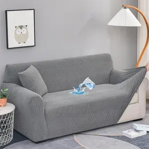 Stretchy Sofa Cover, Waterproof Spandex Fabric, Non-Slip Design for Three-Seat Sofas, Anti-Pet Scratch, Easy Clean, Elastic Sofa Slipcover