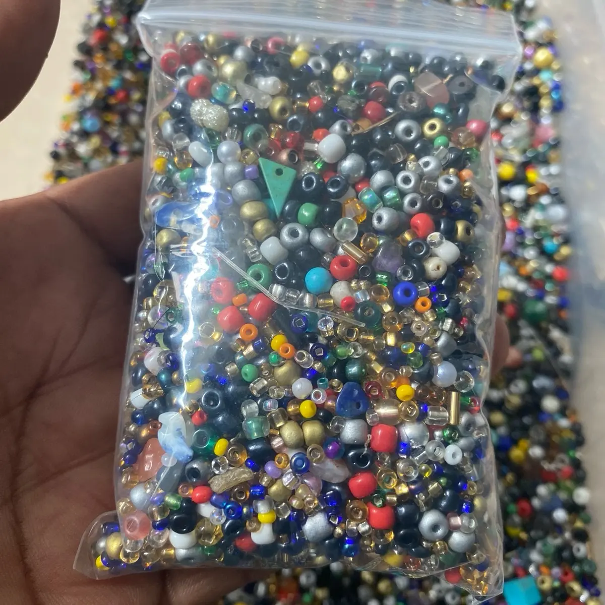 Assortes Beads for Crafts with Charms, Findings, Seed Beads and More - Bead Soup Mix for Jewelry Making