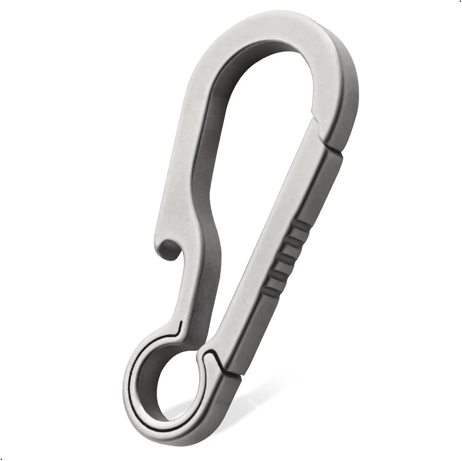 Titanium Carabiner  Clip, Minimalist  Key Clip EDC Quick Release Hooks