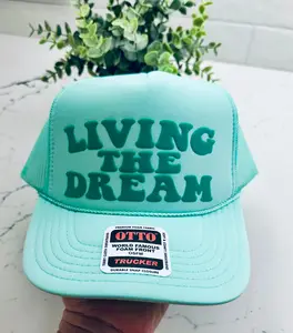 Living The Dream  Puff Trucker Hat