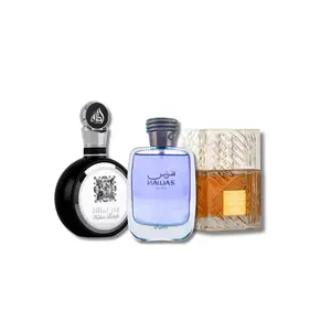 LATTAFA KHAMRAH, FAKHAR EAU DE PARFUM 3.4FL.OZ & RASASI HAWAS EDP 3.04FL.OZ
