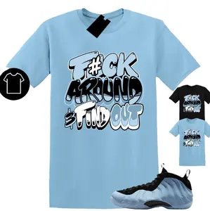 Fck Unisex Graphic T-Shirts To Match Sneakers Foamposite One Psychic Blue, Foamposite One Psychic Blue Outfit, Trending Shirts, Top Tshirt