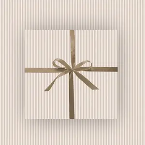 Tan Pinstripe Wrapping Paper