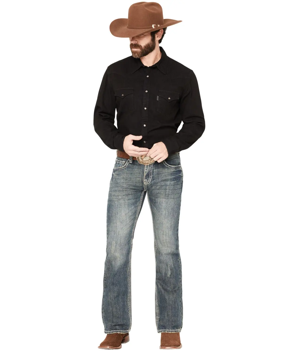 Rock & Roll Denim Men's And Men'S  Med Bootcut Jeans - M0p2602