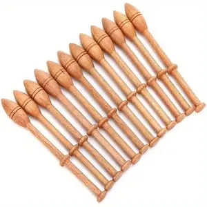 Wooden Bobbins for Lace Making, 7/12 Pcs Large & Small Size, Rotary Craft Tools for Handmade Lace Crochet and Knitting