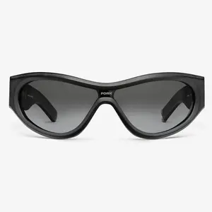 NO REPLY Bold Single-Lens Wrap Shield Sunglasses with Sharp Continuous Shape for Full Coverage and Infinite Cool