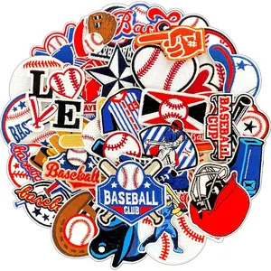 36-Piece Baseball Iron On Patches, Embroidered Baseball Appliques for Clothing, Backpacks, Hats, Jerseys, Jeans DIY​   Accessory