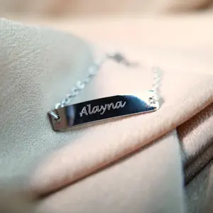 Personalized Baby Bracelet – Custom Keepsake Gift in 18K PVD Gold or Silver