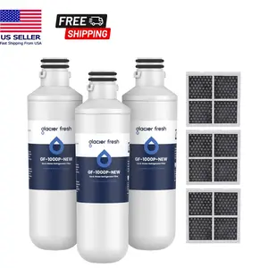 3 Pack GLACIER FRESH LT1000PC Replacement Water Filter w/3 PCS LT120F Air Filter