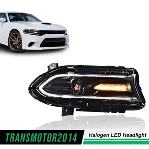 Halogen Projector Headlight w/ LED DRL Passenger Fit For 2015-2022 Dodge Charger-Right Side