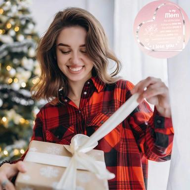 Heart Shaped Acrylic Decoration Block, Rose & Letter Pattern Decorative Ornament, Inspirational Creative Gift for Mom, Delicate Mom Birthday Gift, Gift Idea, Mother's Day Home Decor Heart Shaped Acrylic Decoration Block, Rose & Letter Pattern Decorative Ornament, Inspirational Creative Gift for Mom, Delicate Mom Birthday Gift, Gift Idea, Mother's Day Home Decor