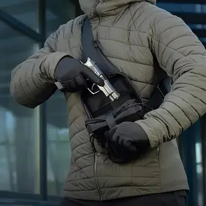 Shoulder bags, shooting pistol bags, chest bags, and crossbody bags with pistol holsters for concealed handgun carrying.