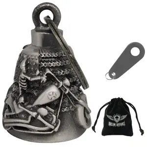 Dream Apparel Christmas/Halloween Bell, Gremlin/Guardian Motorcycle Bell/Motorcycle Key Chain for Bikers Women Men W/Hanger,Biker Bell for Riders,Good Luck Riding Bell Spirit Bell Moto Accessories