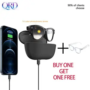 M02 Ultra-Smart AI Translator Camera Glasses with 4K Camera & Surround Sound Headphones Photochromic Polarized Lenses for Daily Activities Work & Driving Smartgoggles Wearable Electronic Gadgets