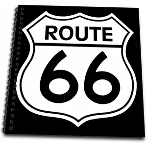 db_110012_2 Route 66, Black & White Memory Book, 12 by 12"