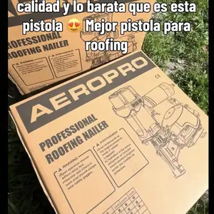 AeroPro Roofing Nailer CN45N for Professionals,  15 Degree Roofing Nail Gun, Pistolas de Roofing, Heavy-Duty Pneumatic Power Nailers in Roofing tools, Pneumatic Roofing Nailer for Asphalt Roofing Shingles
