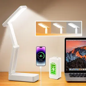 ONF FIRE Brand Rechargeable Lamps Cordless 6000mAh Battery Powered Lamp 3 Colors Dimmable Desk Light with USB Charging Port 45min Timer Wireless Portable Light Battery Operated