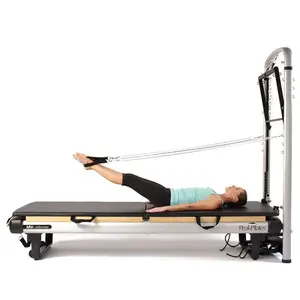 Peak Pilates MVe Reformer and Tower - Sleek Aluminum Design with Retractable Features & Gear Bar Selection for Maximum Adjustability