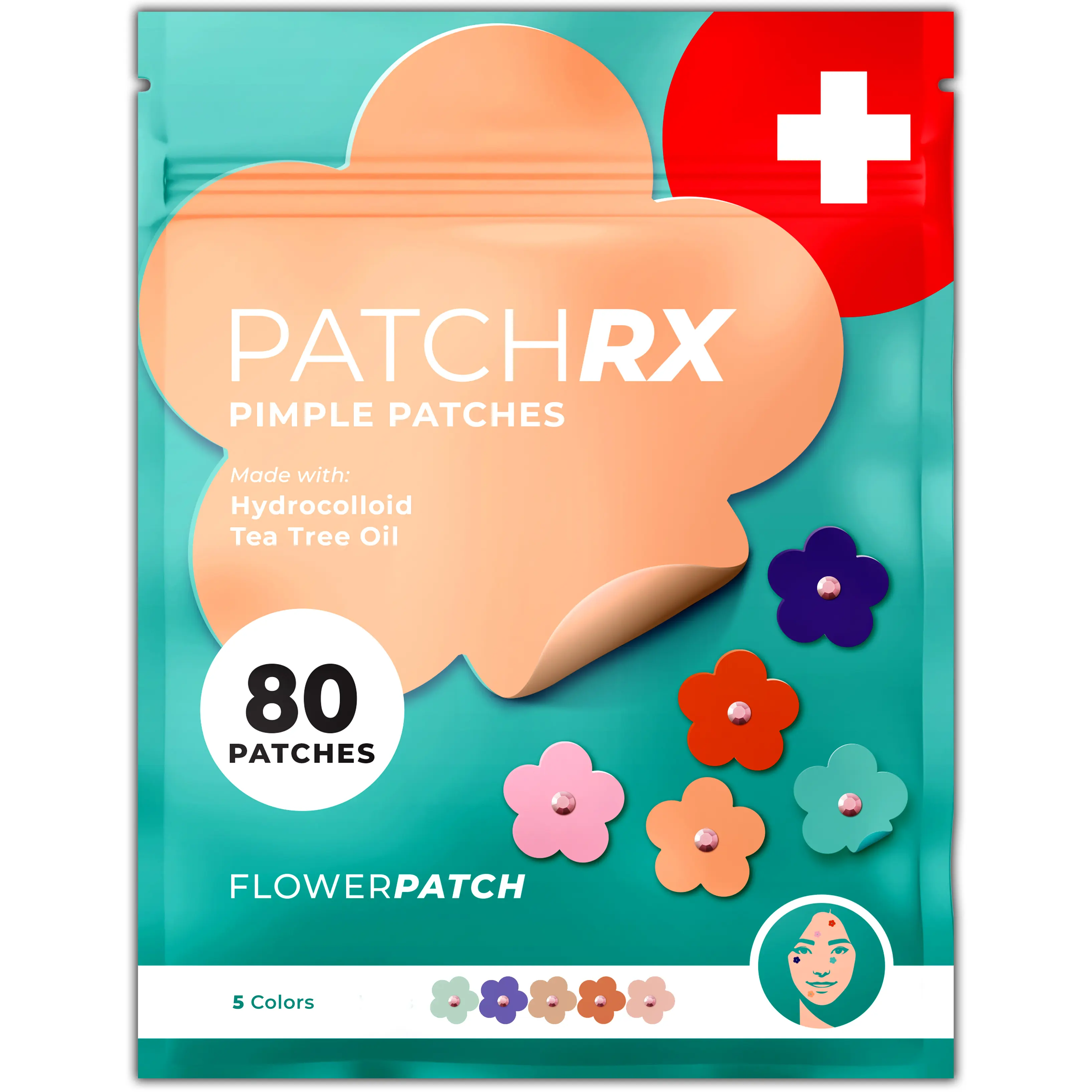 Flower Beads - 80 pk, 5 colors