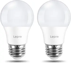 Lepro LED Refrigerator Light Bulb - 40W Equivalent Waterproof Appliance Bulb Replacement for Frigidaire, 5000K Daylight Non-Dimmable Freezer Bulbs with 450 Lumen, 120V 5W A15 E26 Medium Base, 2 Pack