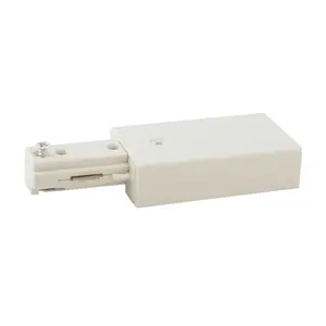 Elco Lighting Two Circuit Track Live End, White, EC801W