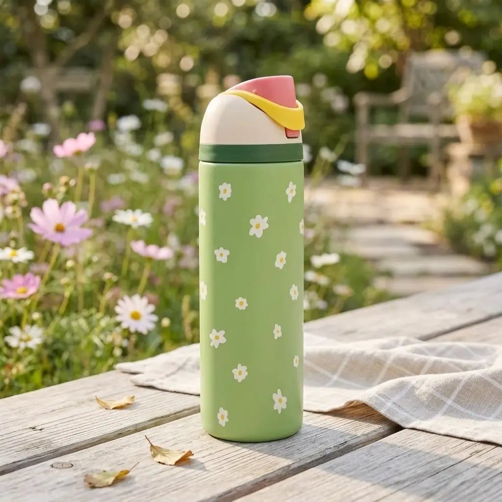 Owala Cute Pastel Daisy Insulated Water Bottle – Stay Hydrated in Style!