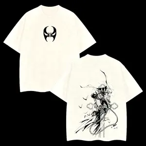 Spawn Double Printed Oversize Lightweight Acid Washed Tee TV Show Graphic Top Cotton Gift T-Shirt For Comic Lover, Gift T-Shirt For Movie Lover boys merch good  graphic  tees Men's Regular Fit Floral Print Tee