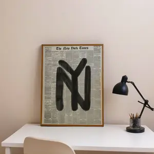 New York City Wall Art NYC Print Poster NY Newspaper Print for Living Room Dorm Room Decor Minimalist Artistic Decoration Frameless